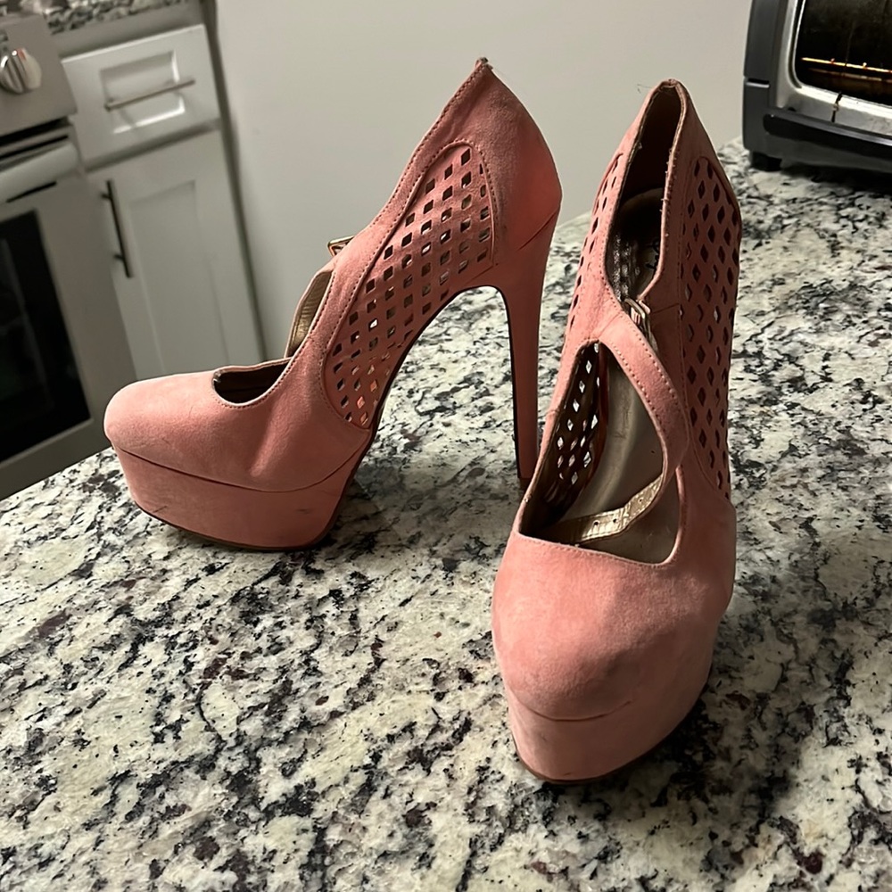 Mary-Jane Style Platform Heels